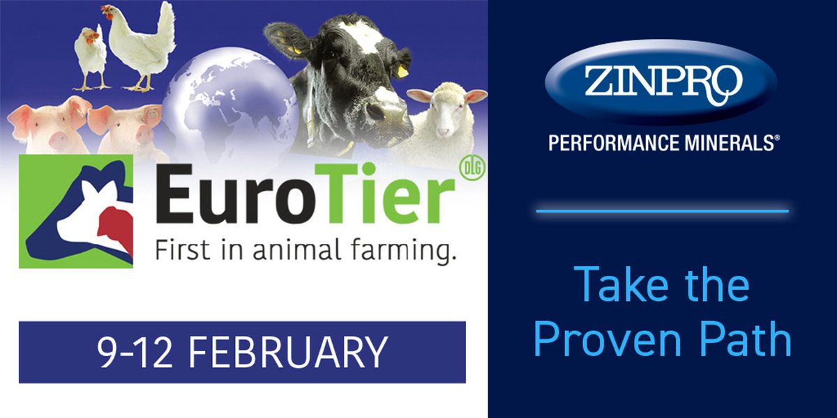 Visit us February 9 - 12 at EuroTier! For the first time, this annual event will be held digitally. Contact your Zinpro country representative for more information.