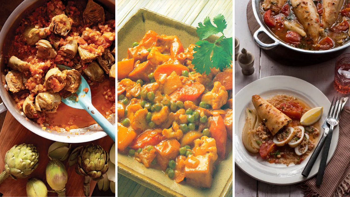 Time is a magic, if underappreciated, cooking method. The slow, gentle process of braising softens the texture &amp; brings out the flavor of meat, vegetables, poultry &amp; some seafood🦑 Try <a href="/ChefKenHom/">Ken Hom, CBE</a> <a href="/Bethanykd/">Bethany Kehdy</a> <a href="/DavidTanisCooks/">David Tanis</a> dishes from our new collection app.ckbk.com/collection/756…