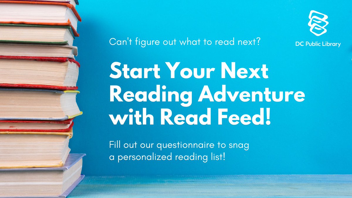 Searching for your next great read? Start your next adventure with #ReadFeed. Fill out our questionnaire and a library staff member will email you with a list of personalized book recommendations. ow.ly/r5s550DnKMO