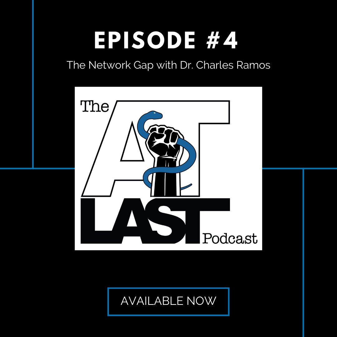 theATvantage's tweet photo. Another episode of The #ATLastPodcast is available now!
In the episode, the AT Last team discusses the Network Gap with friend and colleague Dr. Charles Ramos, the Sports Medicine Program Manager at Diablo Valley College. https://t.co/gyGG3sODPv