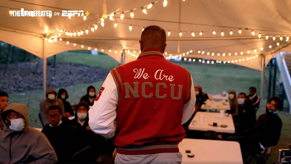 NCCU's tweet photo. #ICYMI: @NCCU_MBB &amp; Coach @LeVelleMoton will be the subject of the new @TheUndefeated &amp; @espn+ docuseries "Why Not Us." Kicks off 2/12. Details below.
#EaglePride #NCCUStillSoaring https://t.co/L0wqSH1XBx