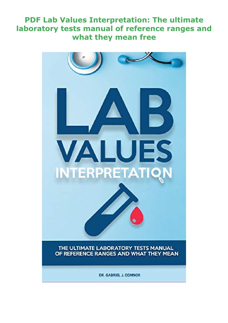 PDF Lab Values Interpretation The ultimate laboratory / Twitter