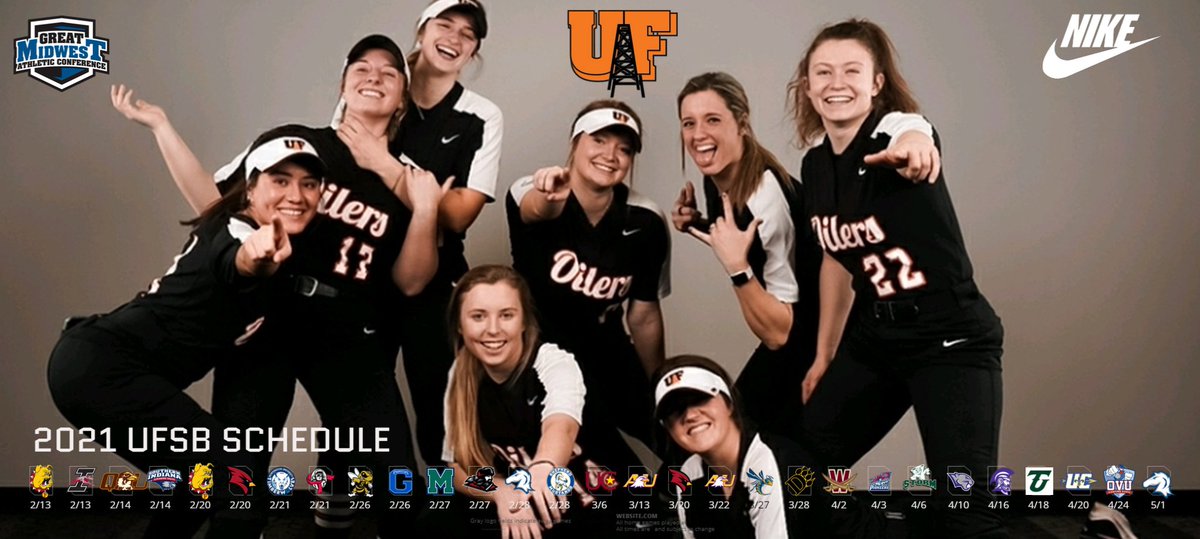 UFOilerSoftball's tweet photo. Announcing the 2021 University of Findlay Softball Schedule. We open in Owensboro, Kentucky in 13 days!  Please check out our website for game times and locations! https://t.co/B4BWSCKOO5 
We can't wait to see you at the ballfield! #GOILERS https://t.co/dYh5eaHnMy