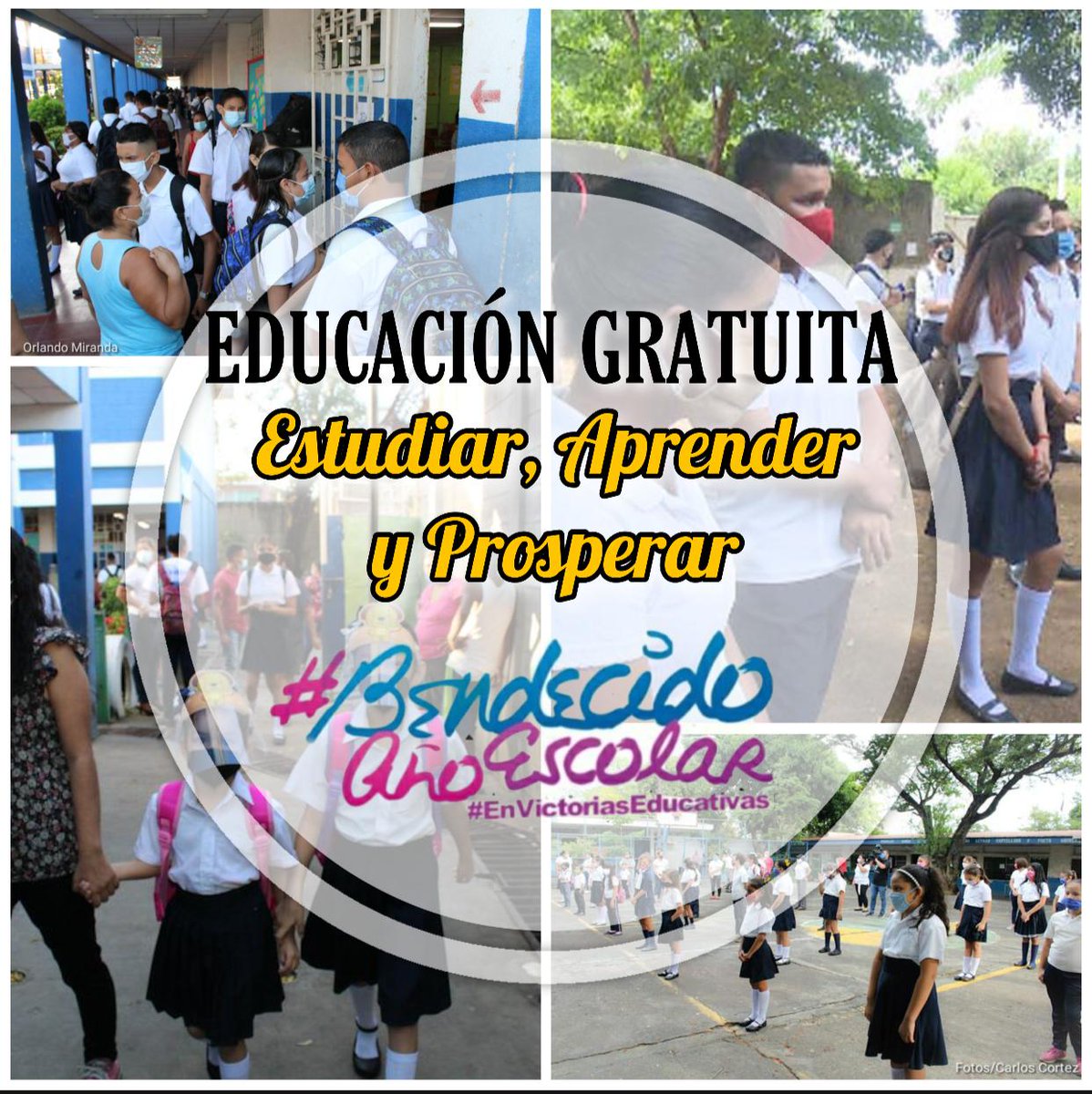 En #Nicaragua Seguimos Adelante #EnVictoriasEducativas  hoy 01 de febrero 2021, Comenzamos un nuevo año escolar para nuestra niñez.
#BendecidoAñoEscolar