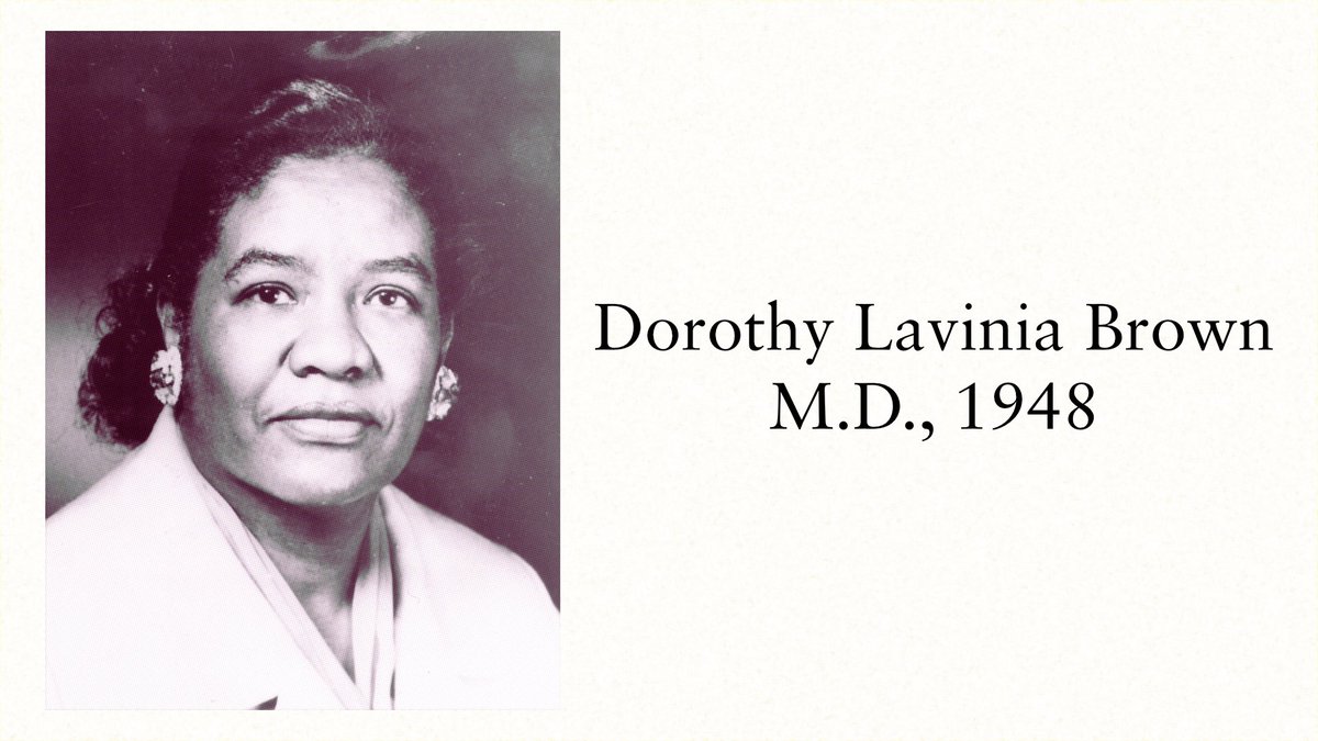 Dorothy Lavinia Brown, MD., was the first female surgeon of African American ancestry from the Southeastern United States. Graduating from Meharry in 1948, she became a resident at Hubbard Hospital in 1949 despite opposition to female surgeons. #blackhistorymonth #MeharryHistory