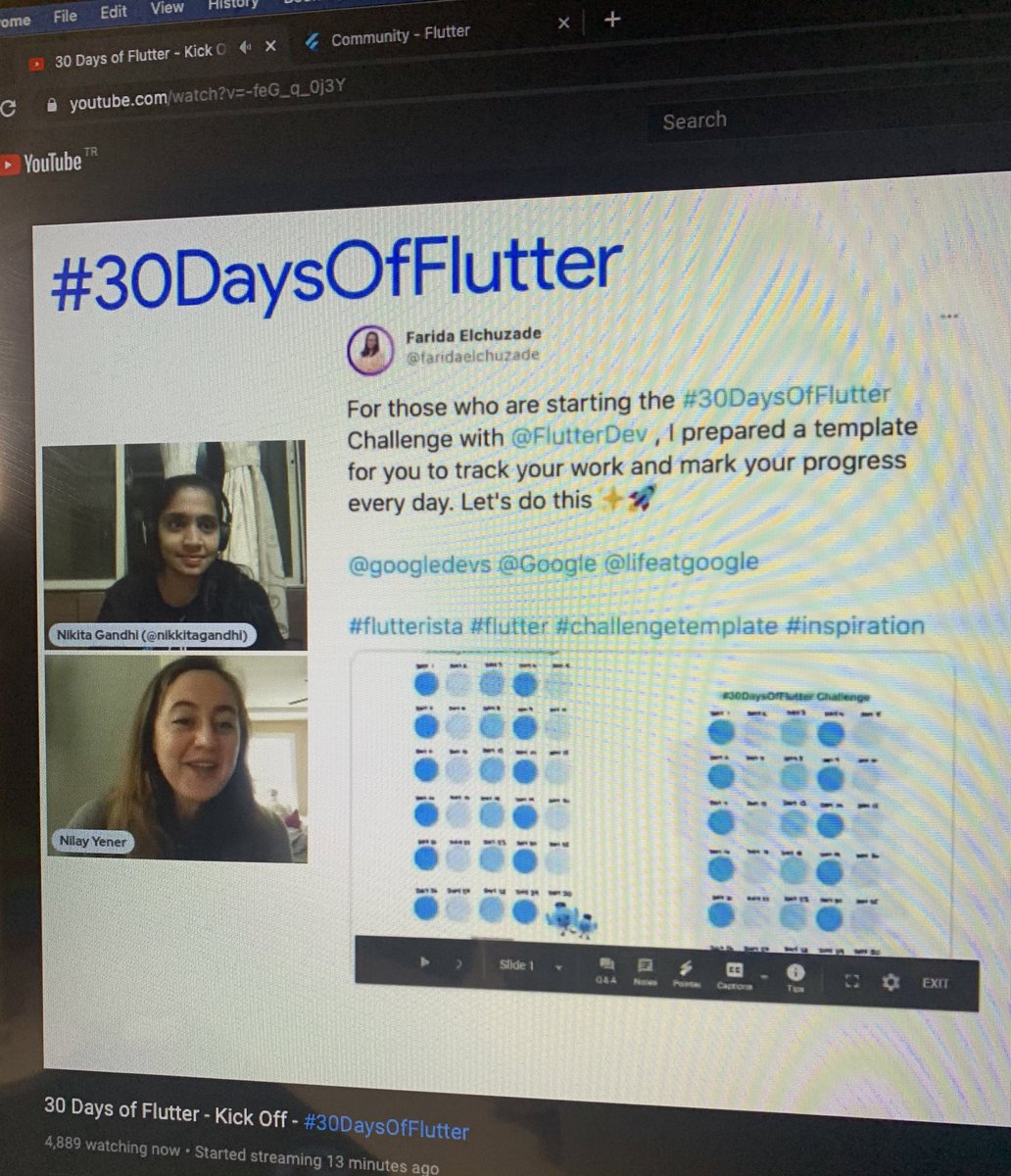 faridaelchuzade's tweet photo. Saaay whaaat😃 What a surprise from @nlycskn and @Nikkitagandhi @FlutterDev to have my #30DaysOfFlutter challenge template up 🚀🚀🚀 🙏🏼💙💙💙
#womentechmakers #womenwhocode #flutter #codingwomen
@googledevs @lifeatgoogle @Google @FlutterComm https://t.co/hcyMIhx8fO