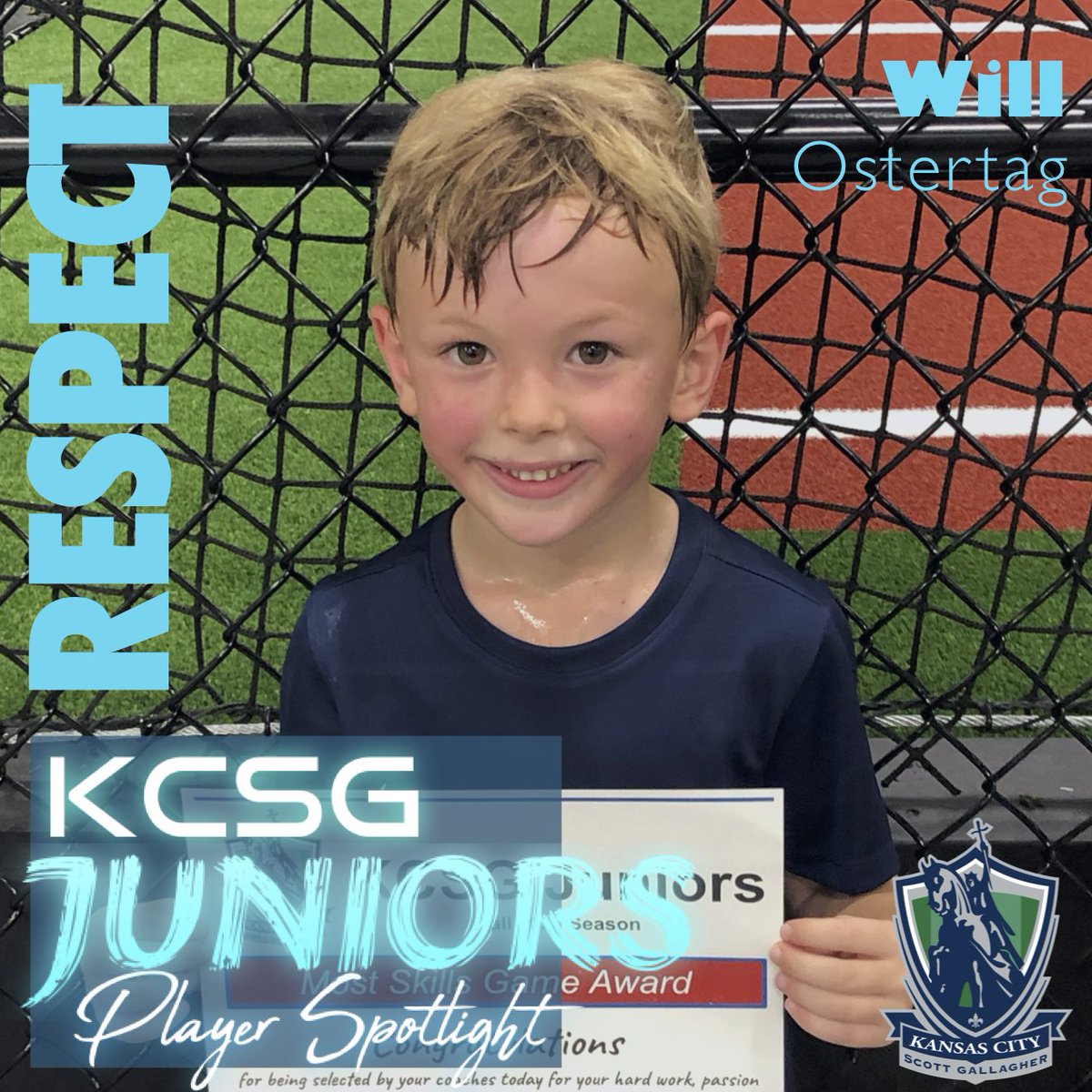 Checkout our Junior Player Spotlight &amp; go BEHIND THE SHIELD with Will Ostertag!  kcsgsoccer.org/juniors-player…