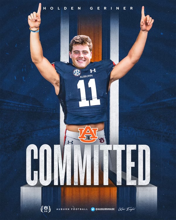 COMMITTED #WarEagle <a href="/CoachHarsin/">Bryan Harsin</a> <a href="/CoachMikeBobo/">Coach Mike Bobo</a>