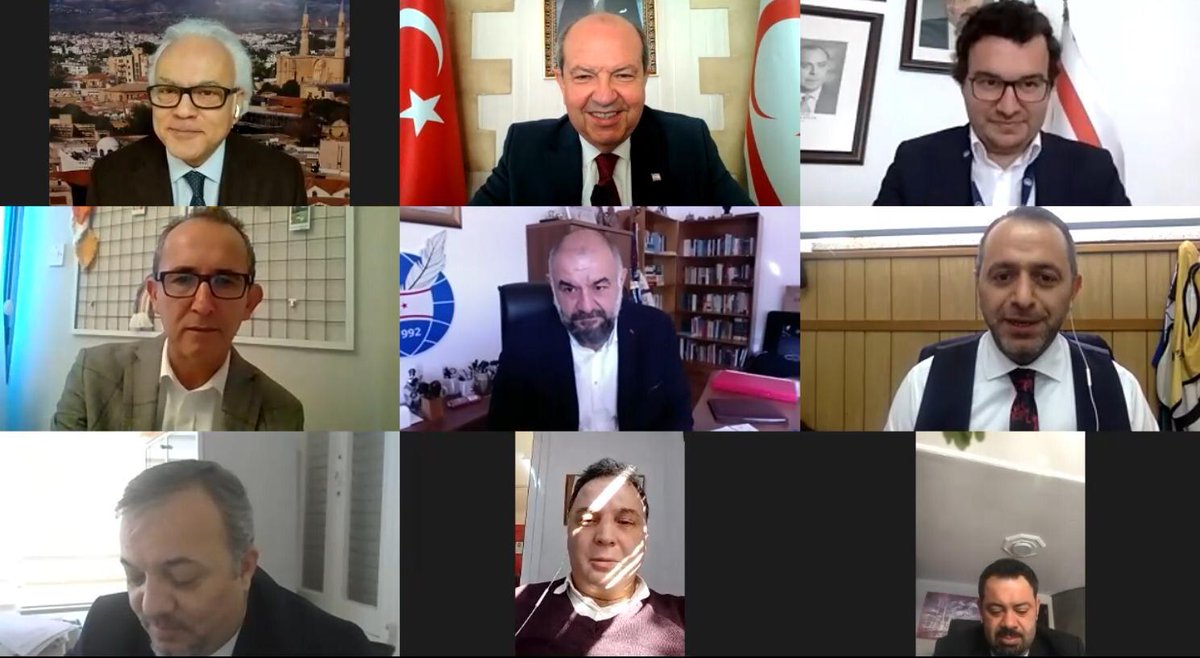 Cumhurbaşkanı Ersin Tatar, Dış Basın Birliği Başkan ve üyeleri ile online görüşme gerçekleştirerek, Kıbrıs konusunda gelinen son aşama ile ilgili Türkiye Cumhuriyeti Dışişleri Bakanı Mevlüt Çavuşoğlu’nun ziyareti öncesinde değerlendirmelerde bulundu.