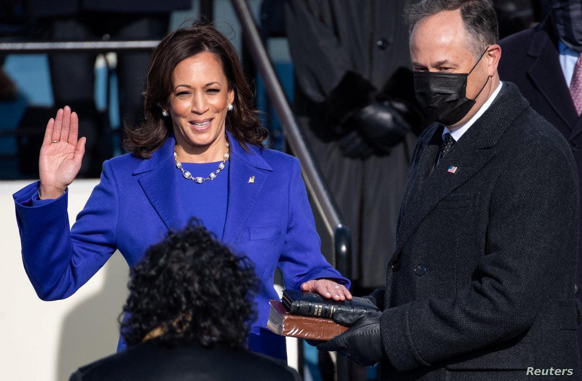 One day, we'll tell our kids and grandkids about this historical moment we just lived through where our first female vice president and first Black person and Asian American was sworn in as Vice President of the United States of America. 9/x  #BlackHistoryMonth  