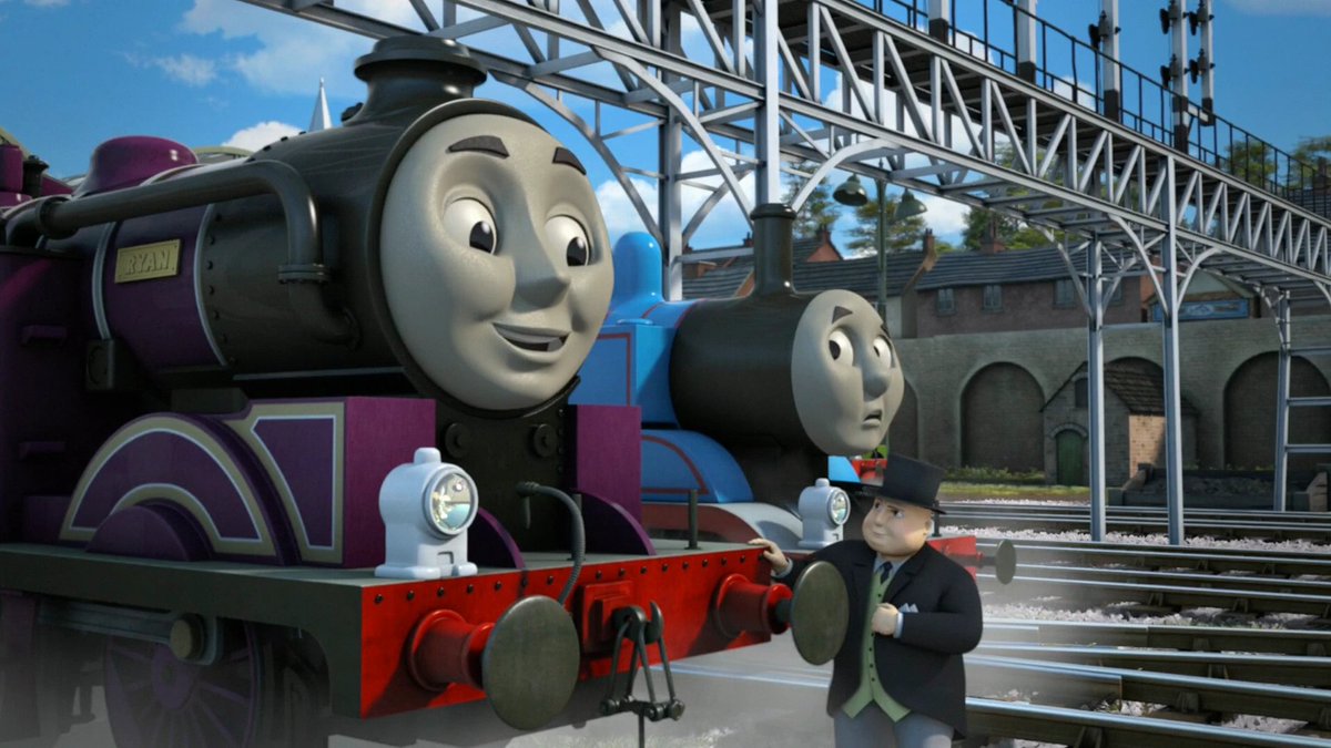 -he's taking over Thomas' duties on his branch line, and because Thomas doesn't believe the accident was his fault, of course he's going to be annoyed by the engine taking over his line because he thinks Ryan is stealing his line from him.In SLOTLT, Thomas is using Ryan as a -