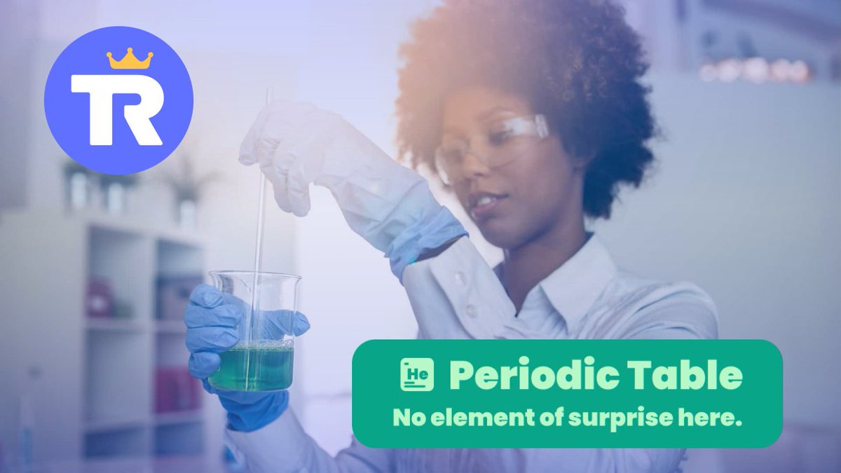Trivia_Royale's tweet photo. We just added a new Periodic Table topic! 👨‍🔬👩‍🔬 So what's your reaction? 🤣

#TriviaRoyale #chemistry #periodictable 
https://t.co/i7n1G5b0L1 https://t.co/EPqkEHqlcr