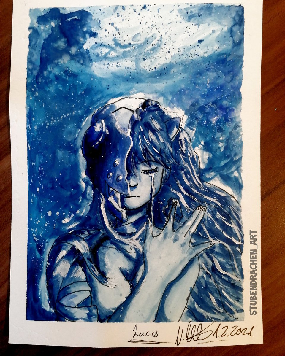 Nach Stunden von Arbeit ist diese fan art nun feet ❤️
#animeartist #ElfenLied #aquarell #lillium