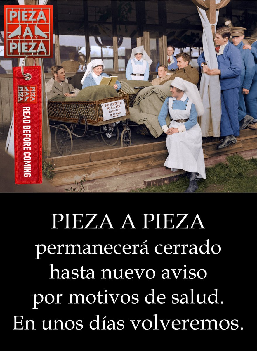 PiezaaPiezaMS's tweet photo. Por motivos de salud, nos vemos obligados a guardar cuarentena y durante unos días permaneceremos cerrado al publico. Asimismo tampoco podremos enviar pedidos online hasta nuestra vuelta. Esperamos estar en activo muy pronto. Muchas gracias por vuestra comprensión. https://t.co/p4G2VyaTa3