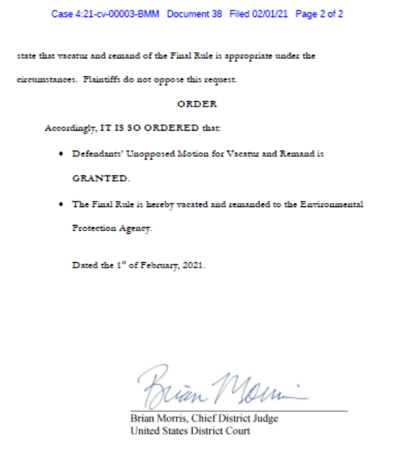 billingspg's tweet image. #CensoringScience rule has been vacated and remanded by a federal court!