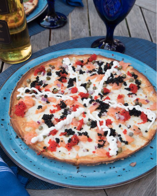 Just over here, being healthy, eating cauliflower. #cauliflowerpizza