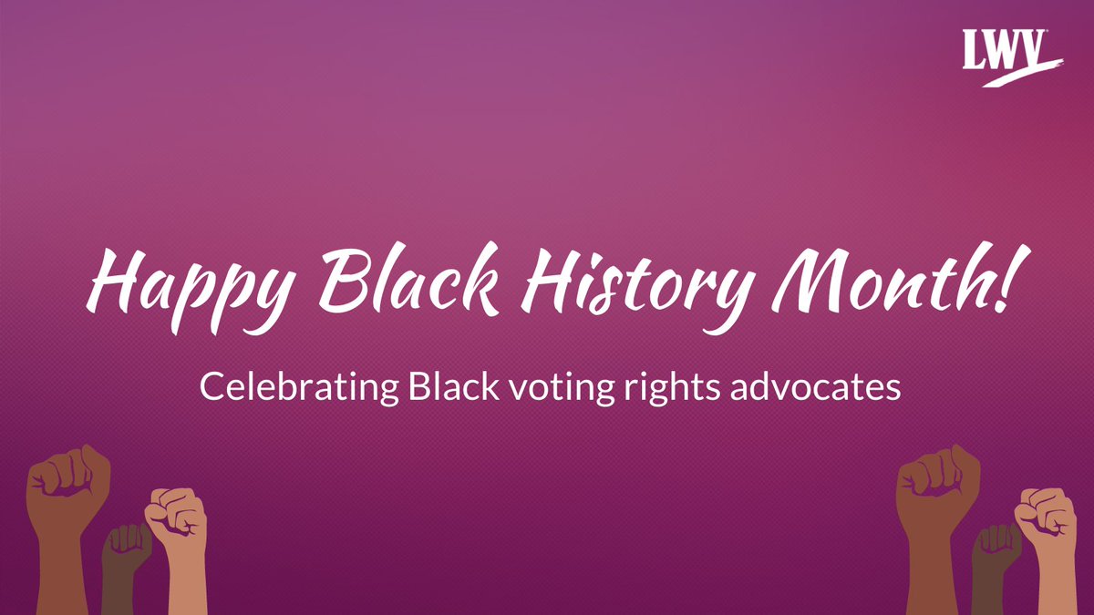 Happy Black History Month! Throughout the month of February, we will be highlighting Black voices in the voting rights space – even some within our own organization. Celebrate these democracy heroes with us! #BlackHistoryMonth
