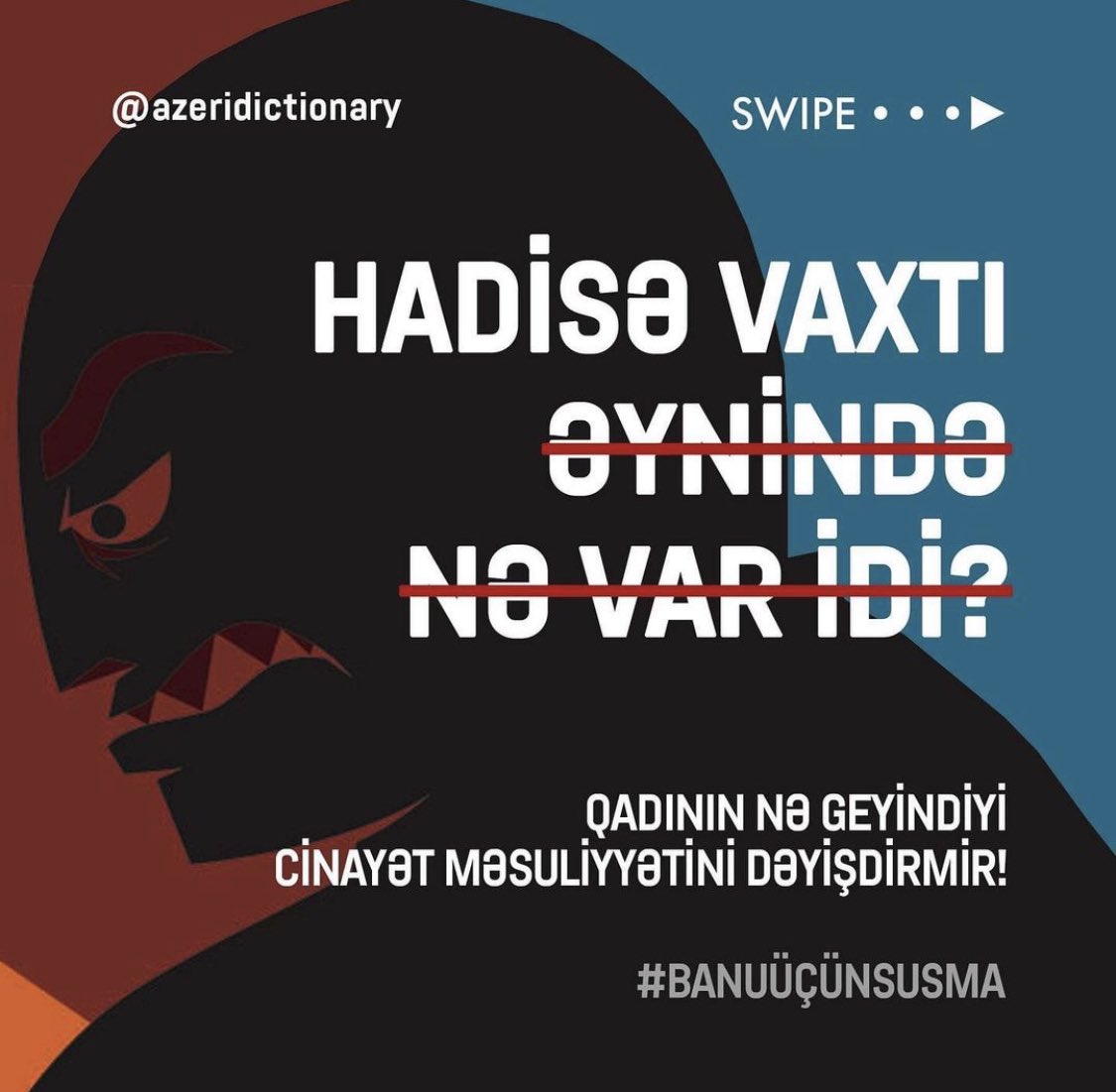 Qadına şiddətə yox‼️❌🚫 #banuucunsusma #qadınasiddətəyox  ‼️