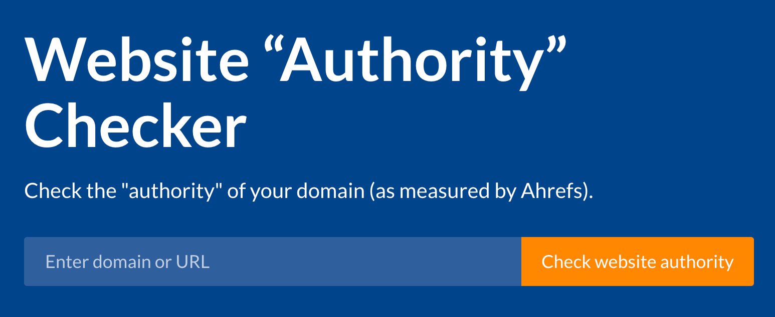 Website Authority Checker Ahrefs