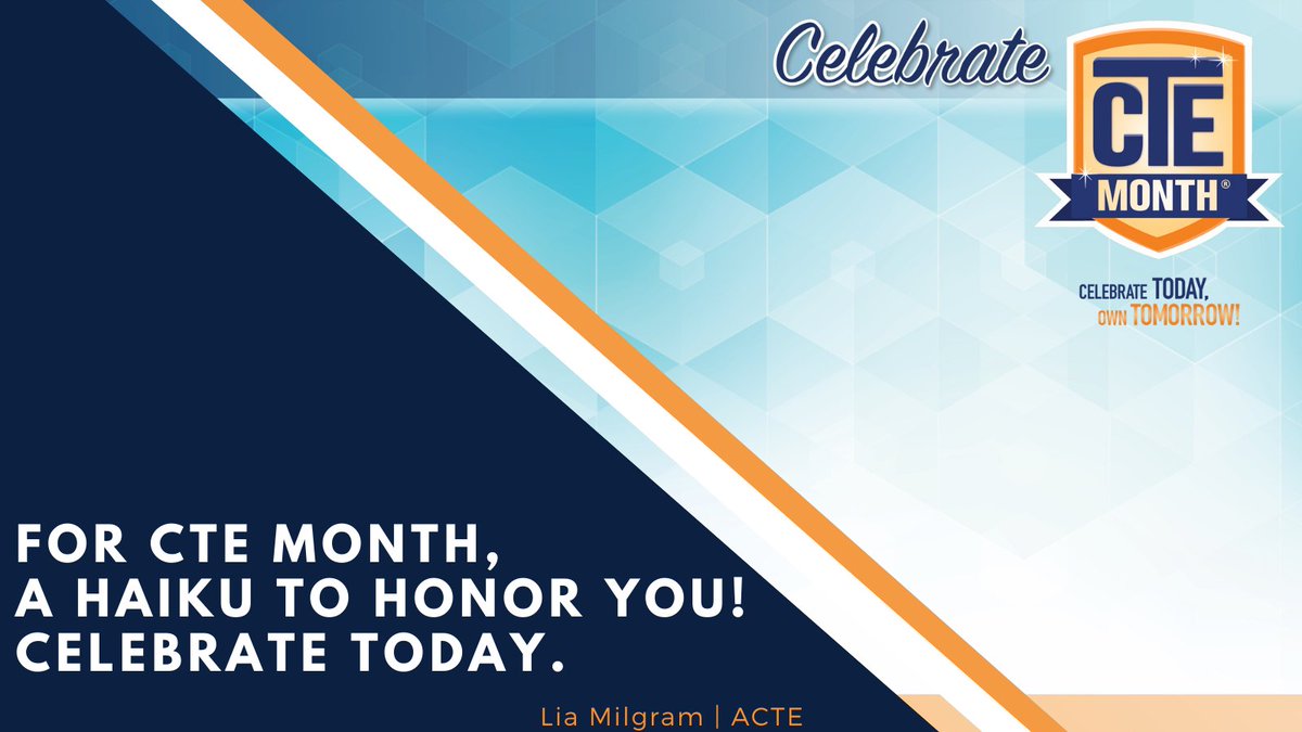actecareertech's tweet photo. Happy CTE Month! Join us all month to celebrate #careerteched! Visit https://t.co/q7K1F8NEVZ to find ways to get involved online and in your community. Don't forget to download our CTE Month Zoom backgrounds and share with us on social media using #ctemonth! https://t.co/ziIGe7oCxy