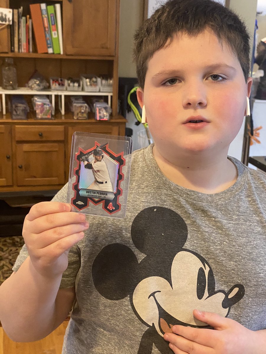 mattkeswick's tweet photo. @SCCTradingCards Look forward to the kids rip party next week! @topps Pedroia the DESTROYAH! https://t.co/oG1tkGXEsT