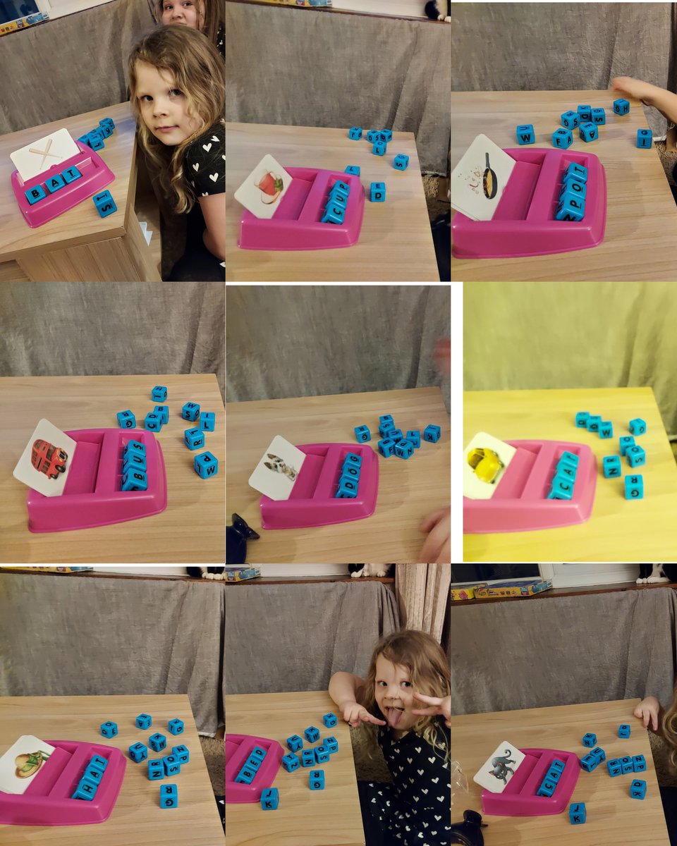 HaraKimmy's tweet photo. @YBB_Rec  playing games while having fun and learning.  Gracie face because mammy let her win 🤫🤫🤫 https://t.co/V9skBMVjqW