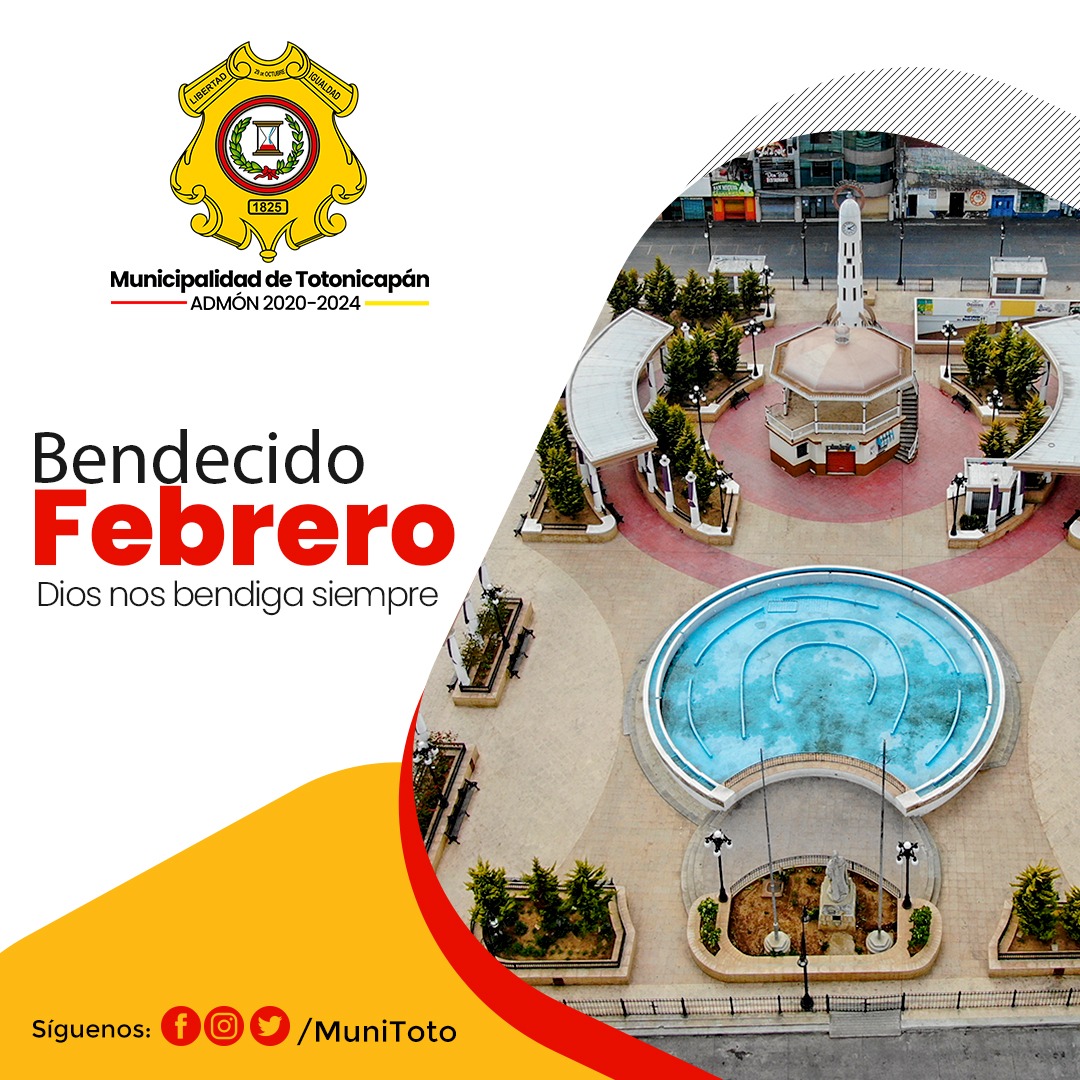 muni_toto's tweet photo. - BENDECIDO INICIO DE MES -
Deseamos éxitos y bendiciones a todos nuestros hermanos totonicapenses que día a día contribuyen al desarrollo de nuestro municipio.
¡QUE VIVA TOTONICAPÁN!
#Comparte https://t.co/l5kIh8O42q