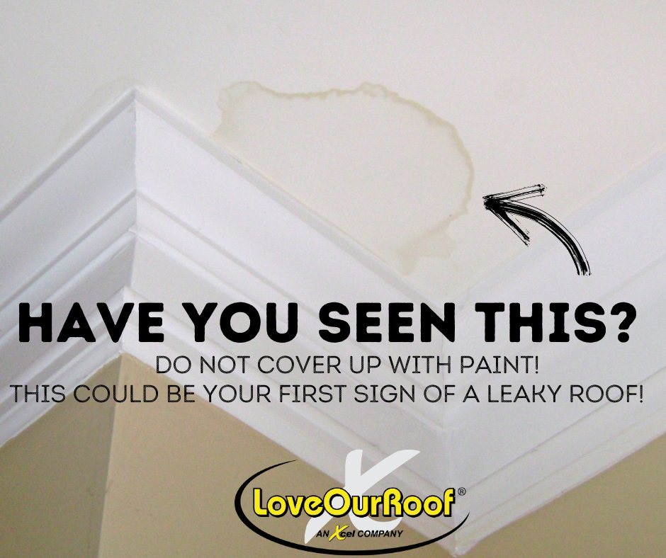 Have the initial reaction to just paint over it? That is one of the worst things you can do, as it will just keep coming back and worsen your problem! 
A leaky roof CAN be a simple fix like updating your flashing. Share this with a friend, who this information could help as well!