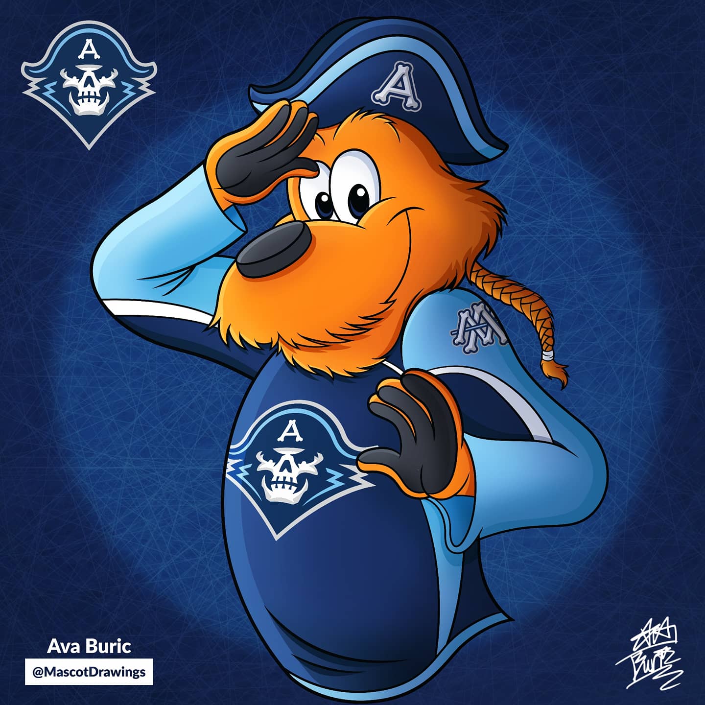 Roscoe The Milwaukee Admirals Mascot