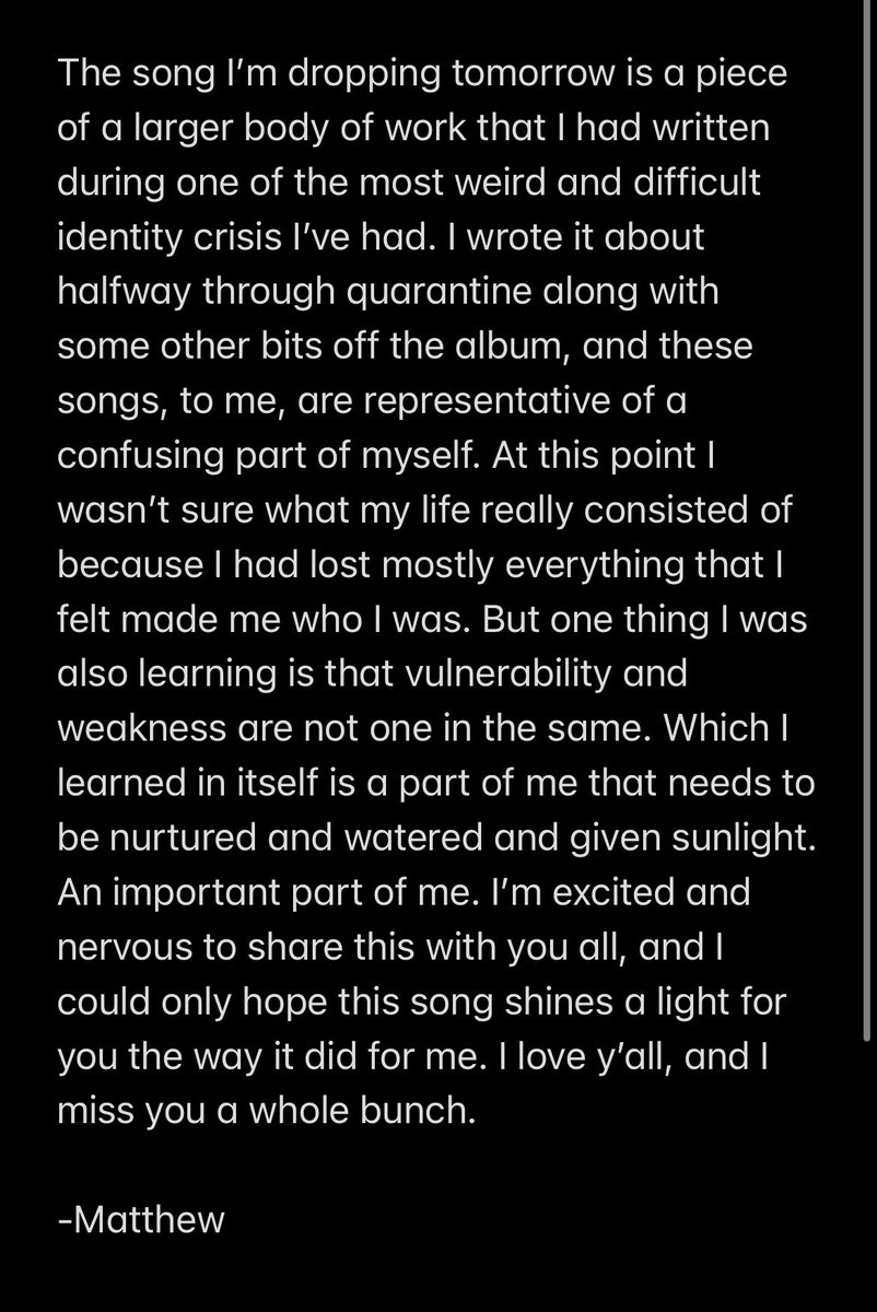 About tomorrow’s release:
