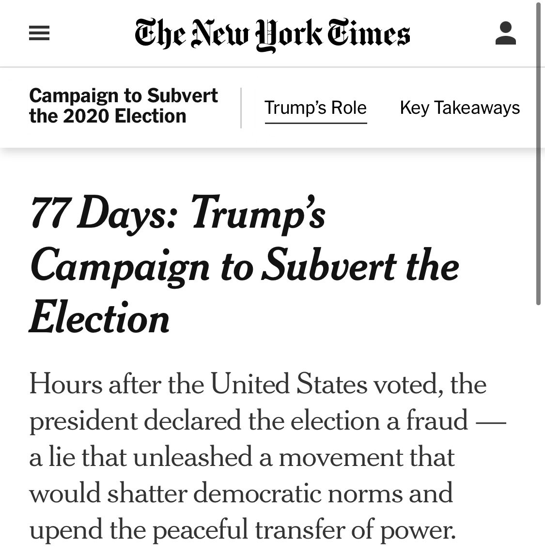 Last night the New York Times placed an article with a number of glaring flaws about the irregularities in the 2020 presidential election.