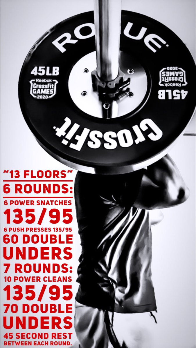 Time cap is 35 min. #relentlesslydriven #illsleepwhenidie 

#wod #crossfit #crossfitcommunity #crossfitwod #wodoftheday #doubleunders #roguefitness #homegym #hwpo #morninggrind #workoutmotivation #workoutoftheday #fitness #sports #crossfitopen #crossfitopenprep #ryourogue