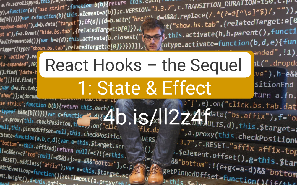 4bisnl's tweet photo. React Hooks zijn bedacht in React v16.8. Zij zorgen dat we een deel van de functionaliteit van Class Based components in functional components kunnen gebruiken. In het deel 1 van dit artikel ga ik vertellen over de meest voorkomende useEffect en useState. https://t.co/ioateAWQpl https://t.co/jdLZxLLWAt