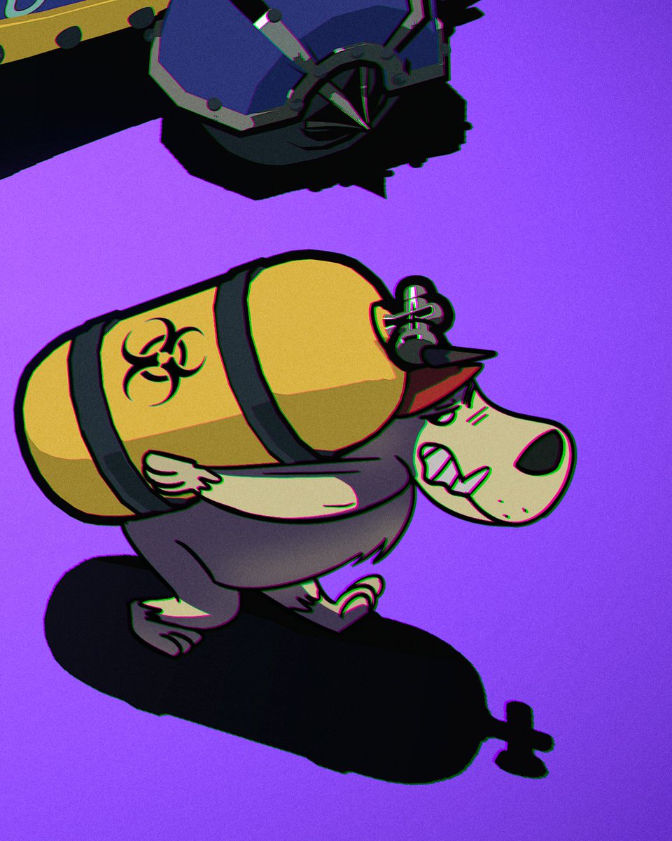 Stupck's tweet photo. Poster Illustration of The Mean Machine! #blender3d #3dartwork #wackyraces #illustration https://t.co/K9sBssTJ4p