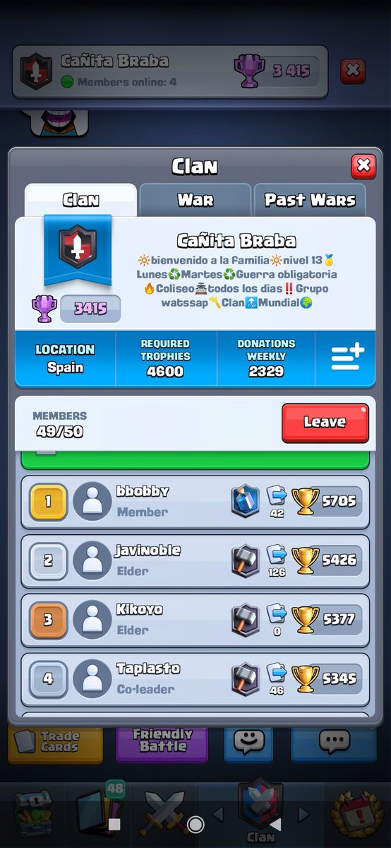 Marcos34299497's tweet photo. ¿Alguien que quiera unirse a un clan top 70 local en guerras? Min N°12 contactarme por privado 
#buscoclan
#ClashRoyale
#ayudasjugador https://t.co/ooRXRRQupE
