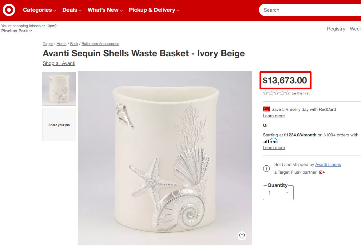 numberonepal's tweet photo. Is Target up to no good? Just like Wayfair.
https://t.co/cpDZV2F4pk https://t.co/hrjmvE1XrK