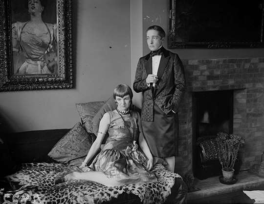 1: Radclyffe Hall was a writer and trailblazing lesbian in early 20th C English society. Her 'The Well of Loneliness' is second only to Lady Chatterley in controversial 1920s novels. She openly lived with partner Lady Una (below) & challenged norms by wearing 'men's' clothing.