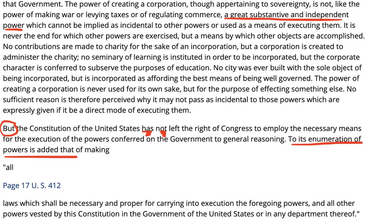As always, maybe I'm missing something. But the "great substantive and independent power" language plainly belongs to the Court's discussion of the *first* question: "How would we do this analysis if the Necessary & Proper Clause WASN'T there?" 9/