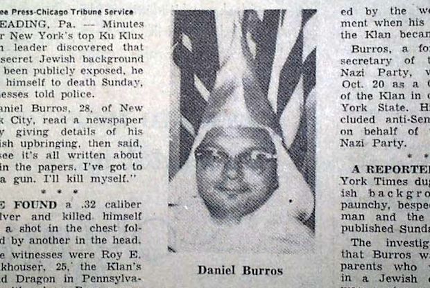  #ShameWhiteHistoryMonth When Being A Racist Cracka Goes Wrong After  #TheNaziKKKJew Dan Burros Was Kicked Out The Nazi Party & Became Grand Dragon Of A NY Based KKK Branch His Jewish Identity & Lies Were Exposed By A New York Times Reporter Who Was Tipped By A Federal Agent