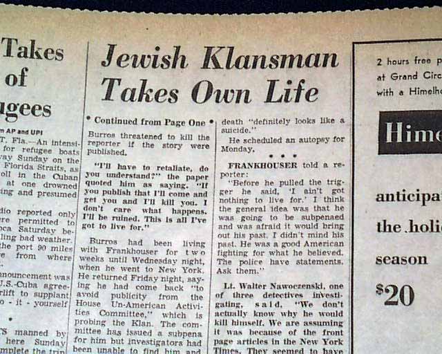  #ShameWhiteHistoryMonth When Being A Racist Cracka Goes Wrong No Longer Able To Live With Himself  #TheNaziKKKJew Dan Burros Committed Suicide & Blew His Brains Out Like A White Privileged Bitch Because Of Humiliation