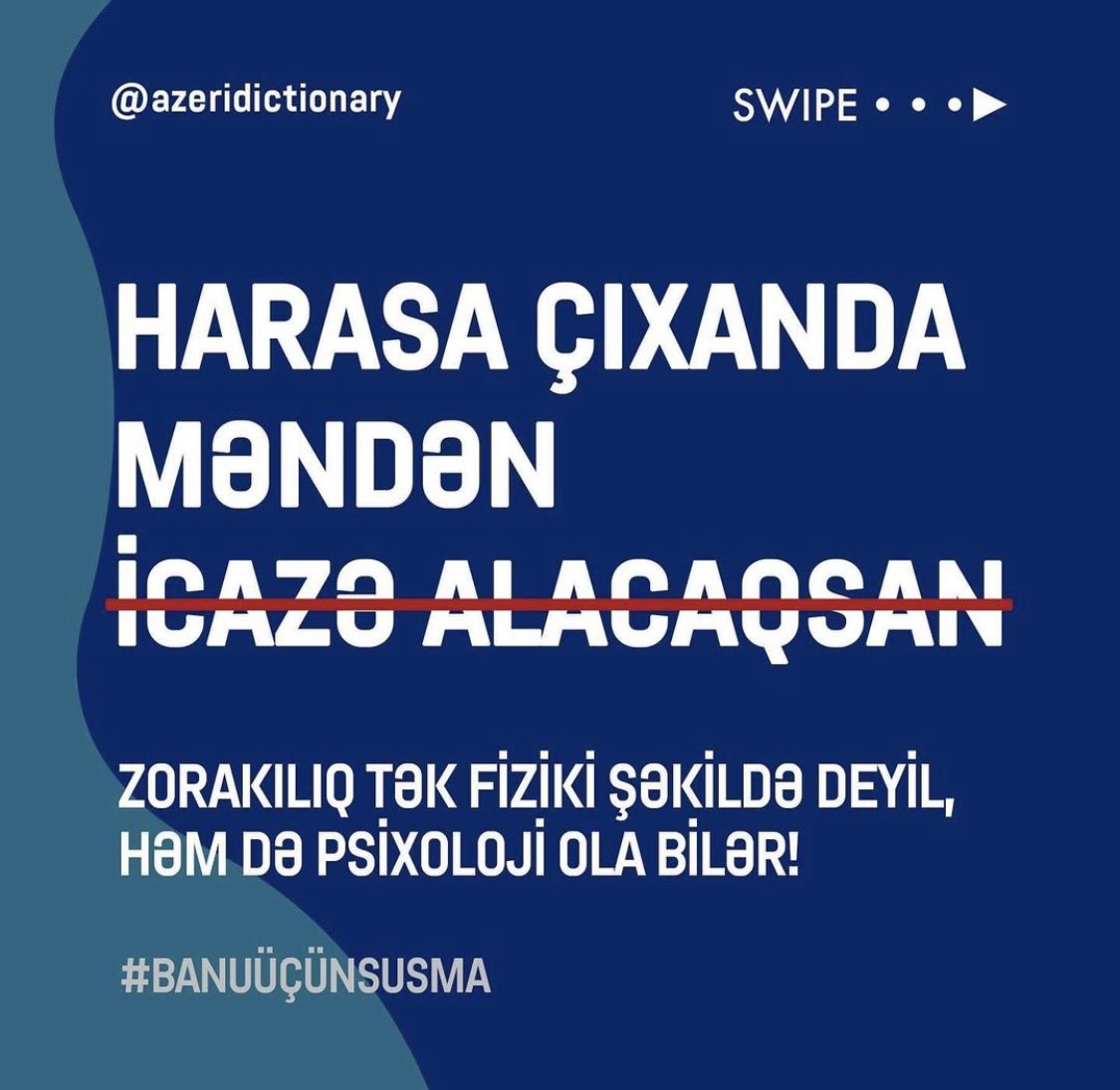 Son! #banuucunsusma #qadınasiddətəyox #Şiddətəyox