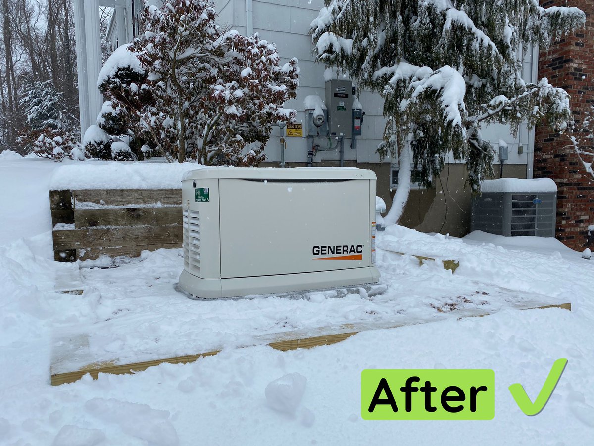 GreenSunNJ's tweet photo. ❄️SNOW DAY!❄️

Generac advises that you clear your generator of snow as soon as possible in order for it to run properly. Maintain an area of 3 feet all around so it can breathe! 

#generac #generator #snow #snowstorm #snowday #smallbusiness #power #shovel #happymonday #blizzard https://t.co/pBZDX40SDR