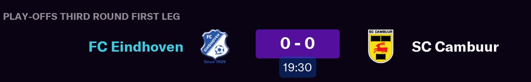 First leg done. Not even sure if away goals are a thing