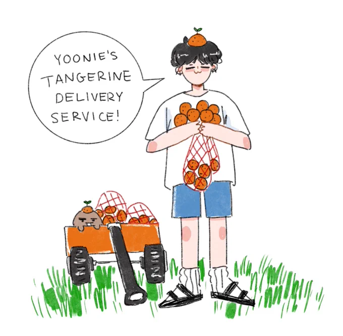 he senses when ur blood sugar level is low and then he throws tangerines at u,,??

#yoongi #bts 
