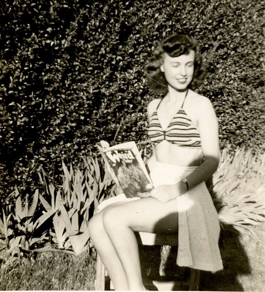 Edythe Eyde - the founder of Vice Versa, the first lesbian publication in the U.S- secretly made copies on RKO Studios carbon paper. Only 9 issues were produced but she went on to write further articles of lesbian works under the name "Lisa Ben" a pseudonym for "lesbian".