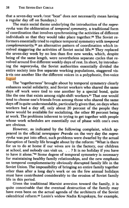 I'm talking about Stalin of course. To learn about Stalin's attempt to replace the week, see Zerubavel & see wikipedia  https://bit.ly/3tgxwoC&nbsp;Three key points to keep in mind: