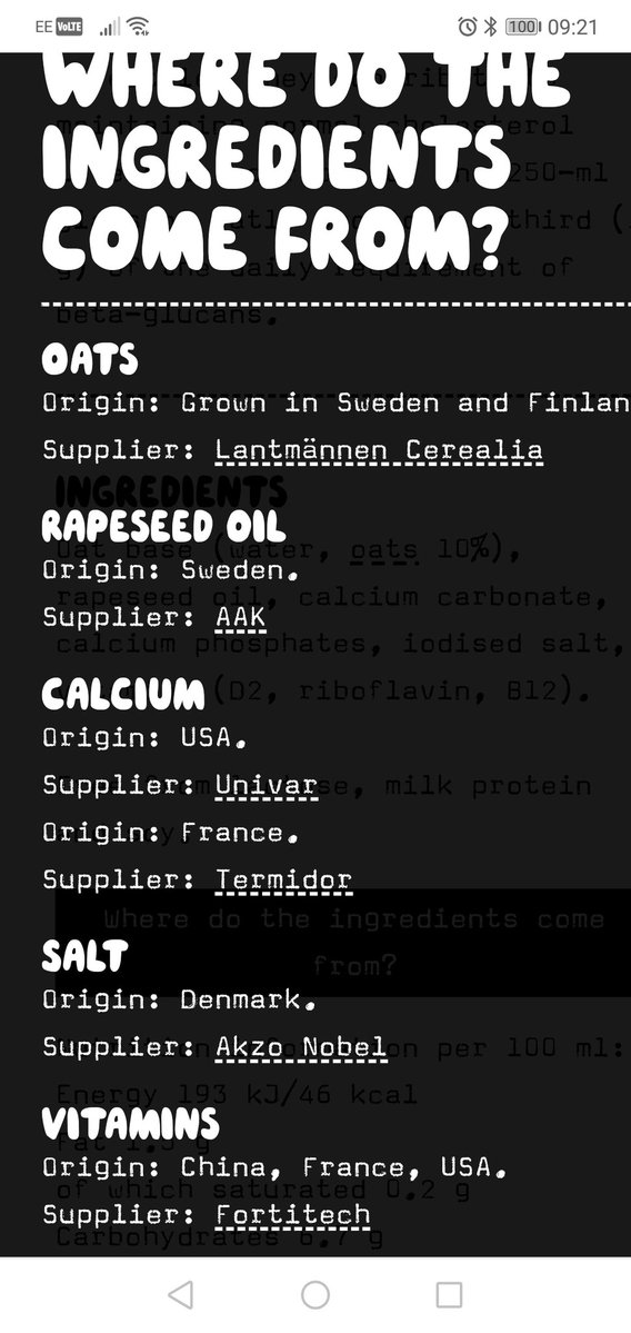 NB. oatly sources its products from all corners of the globe (!)  Concl - It is perhaps better then to focus on the positives (whatever they may be) of one's own product; making a pitch to sectors of society that may not be choosing your product - as opposed to scorning them.