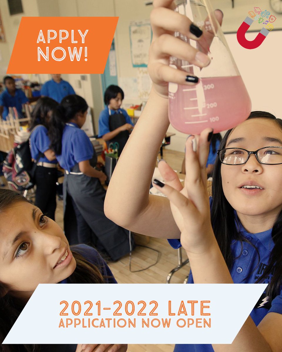 LAUSDMAGNETS's tweet photo. 2021-22 Late Application is now open! Apply now at https://t.co/k41pf3Bv6i

#LAUSDMagnets https://t.co/hlSq3H6cPY