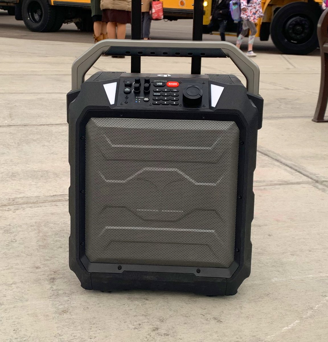 Bus duty <a href="/Altitude_Moose/">Altitude Elementary School</a> passes a little quicker in the morning with some tunes.