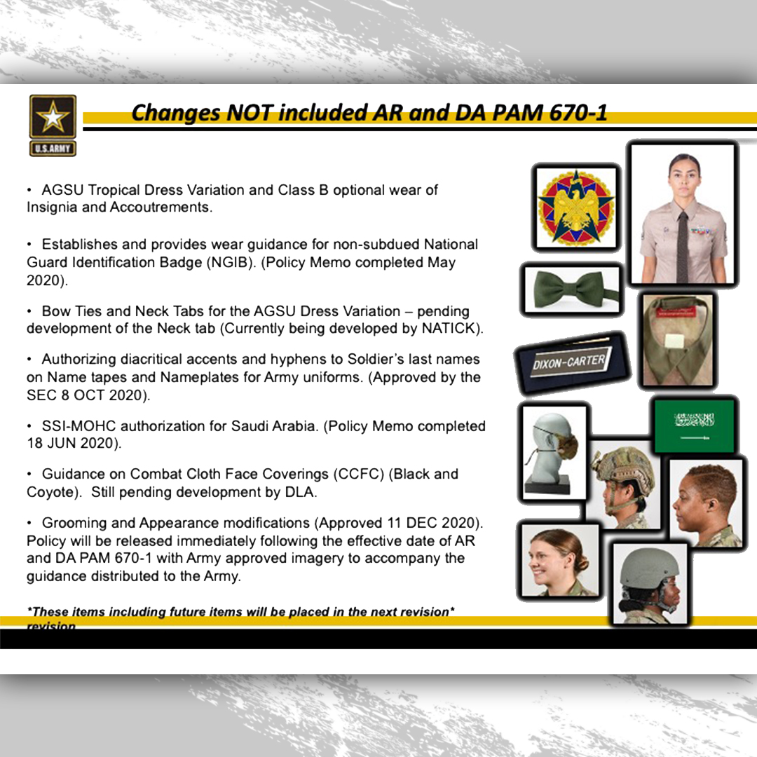 I Corps Have You Heard About The Recent Changes To The Army Grooming Standards Ar 670 1 The Updated Standards Go Into Effect Feb 24 21 Contact Your Chain Of Command